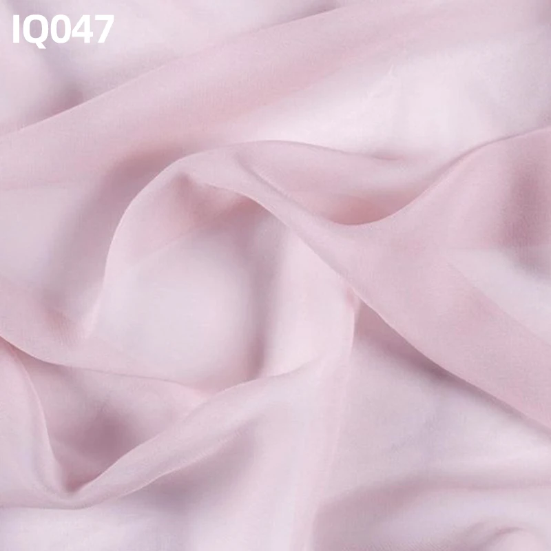 hysk manufacturer Solid Color soft thin mulberry 100 natural Silk organsa gazar pure silk tulle silk organza fabric textiles