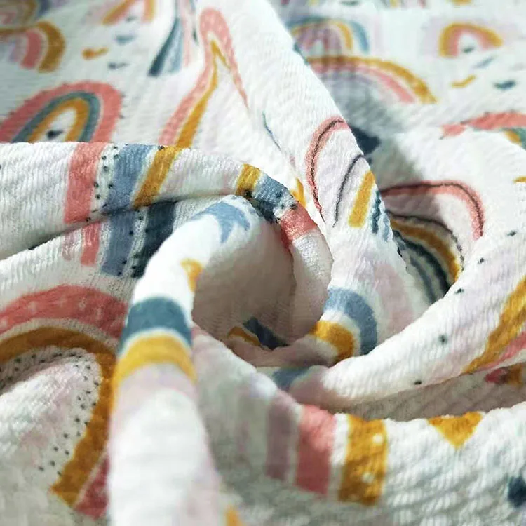 Нет минимального заказа, ткань с цифровой печатью, трикотажная полиэфирная ткань для банта