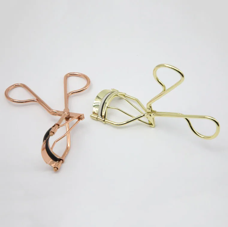 China supplier rose gold stainless steel private label eye curler eyelash curler with silicone pad