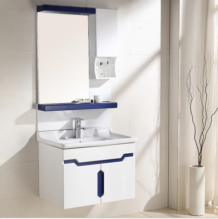 Latest Design Plastic Bathroom Luxury Sink Mirror Storage Cabinet Bathroom