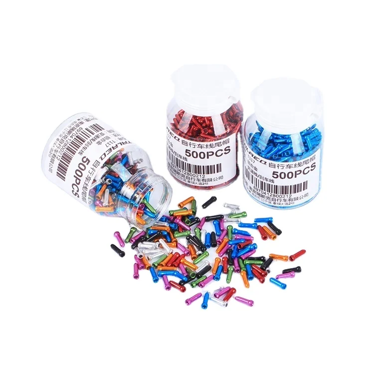 Mountain bike line tube inner sleeve shifting brake wire core hat aluminum alloy color aluminum tail cap