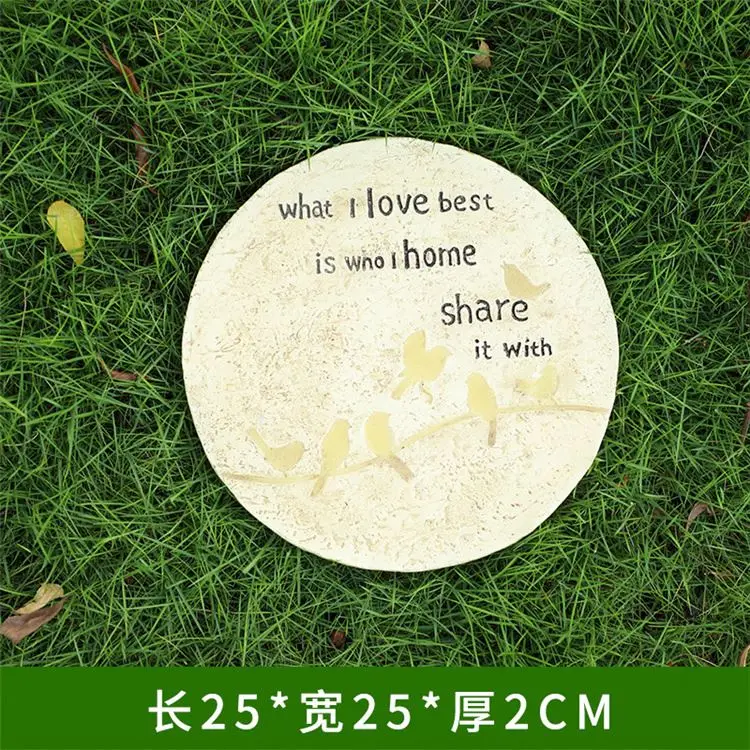 
Resin Garden Outdoor Stepstone Decoration Design Villa Courtyard Anti-skid Jewelry Courtyard 