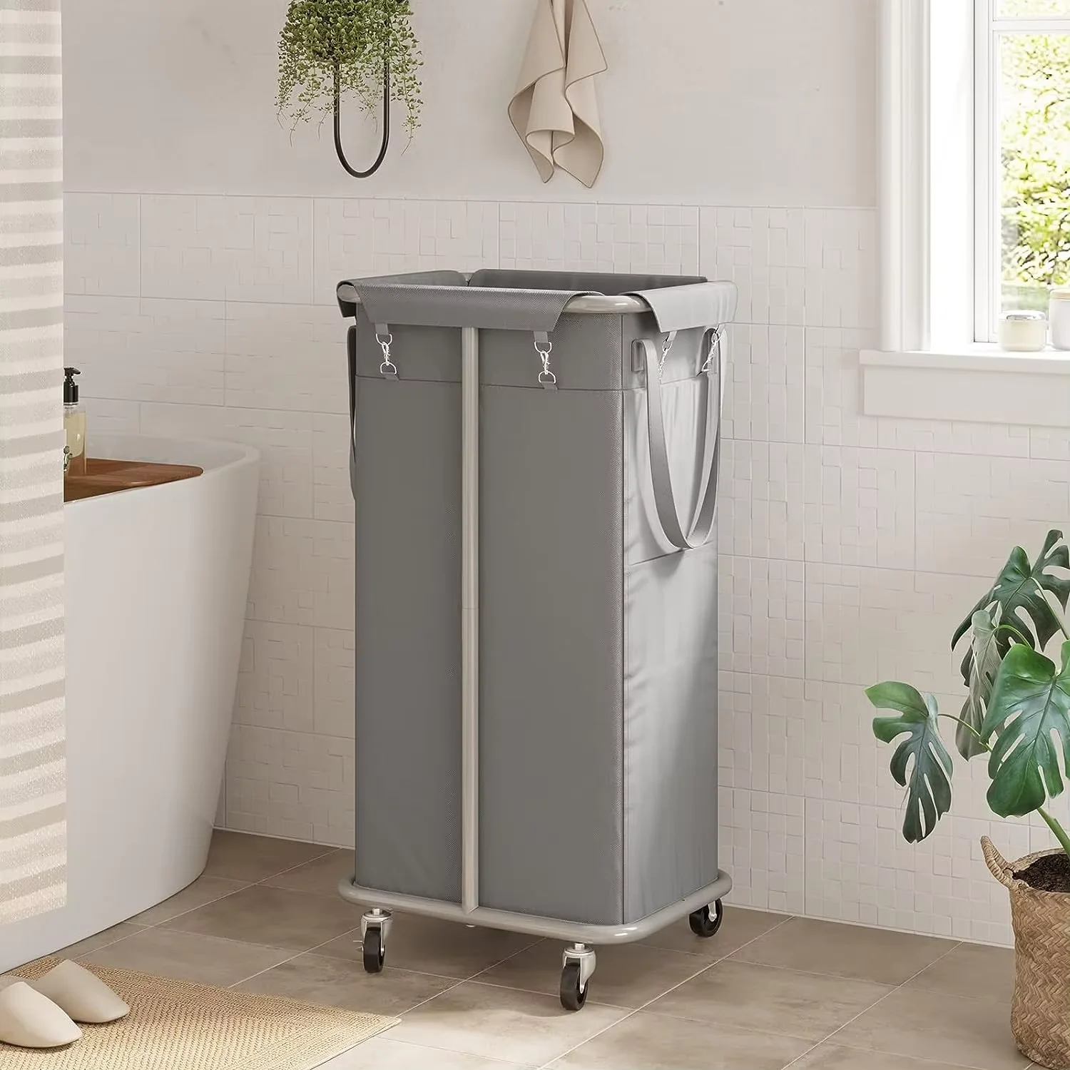 Wholesale Laundry Hamper Sorter on Wheels Laundry Basket Rolling Cart with Wheels for Dirty Clothes Storage Organizer