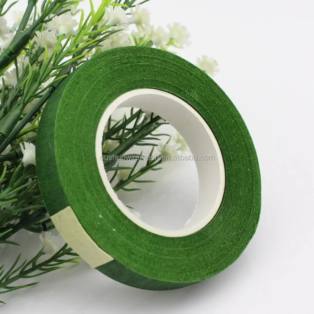 Green floral stem tape paper floral tape for flower stem wrapped