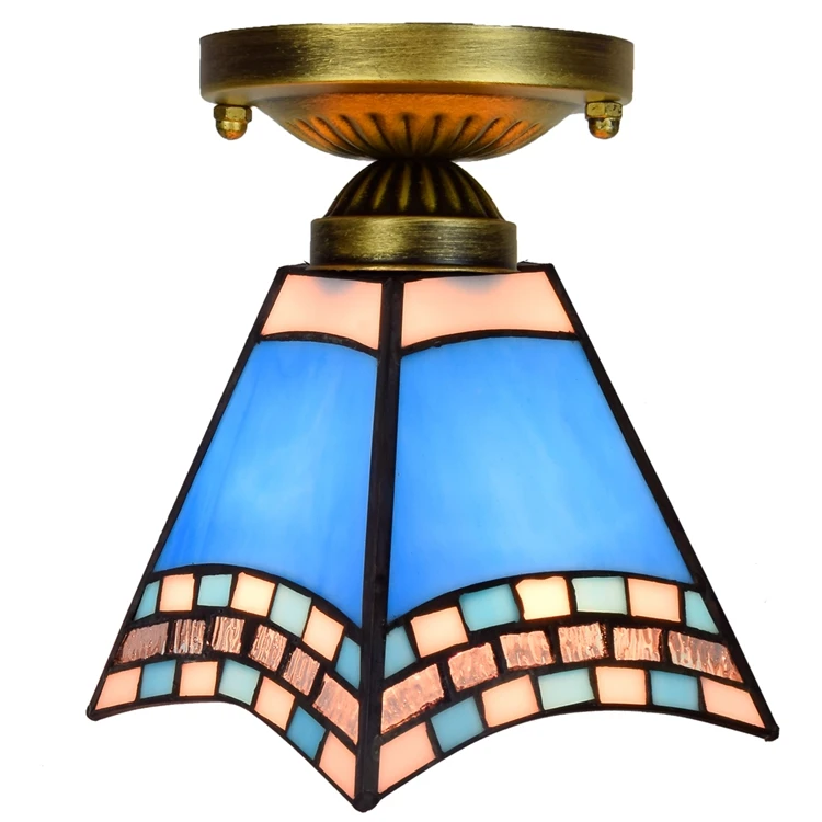 
Tiffany Baroque Lamp Small Glass Crystal Lights Modern Flush Mount Pendant Fancy Luxury Fixtures Lighting Ceiling Light Led 