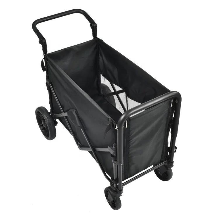 2024 hot selling pet products 4-wheels 600D oxford Fashion folding pet wagon for large pet & dog breathable mesh