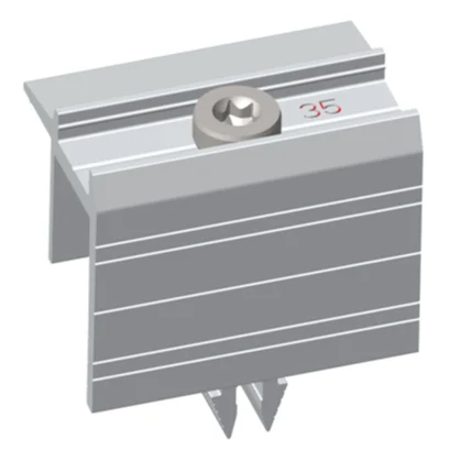 Легкая установка аксессуары для солнечных панелей электромонтажная система регулируемые солнечные панели зажимы среднего конца