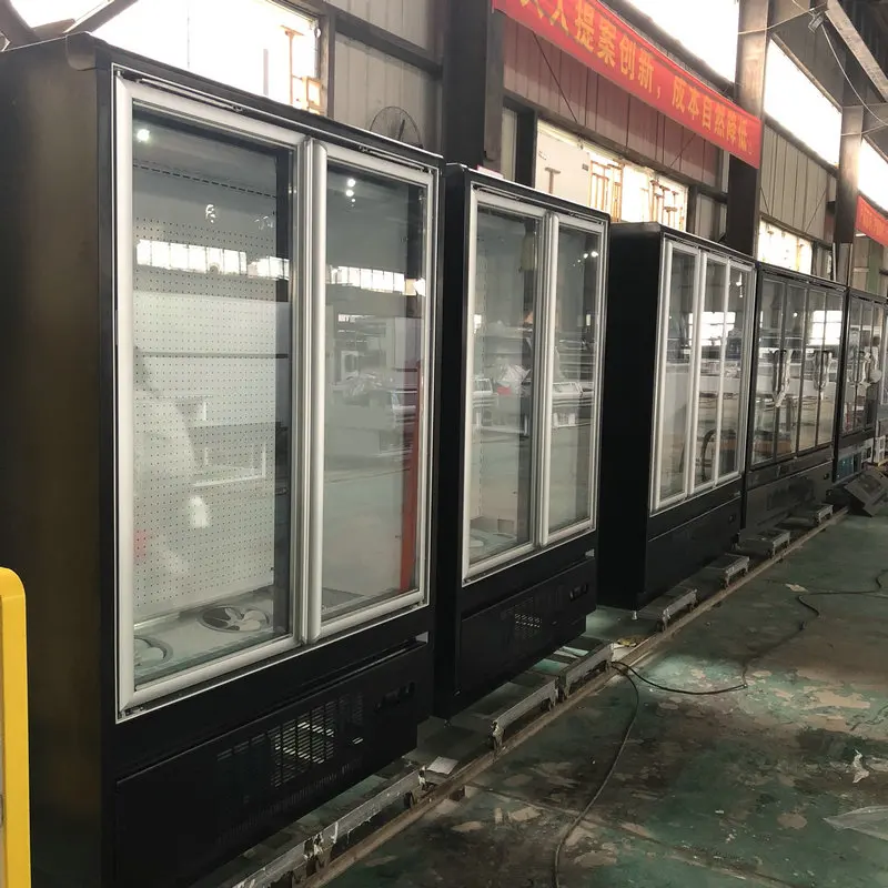 Upright Glass Door Refrigerator Freezer Commercial Refrigerator