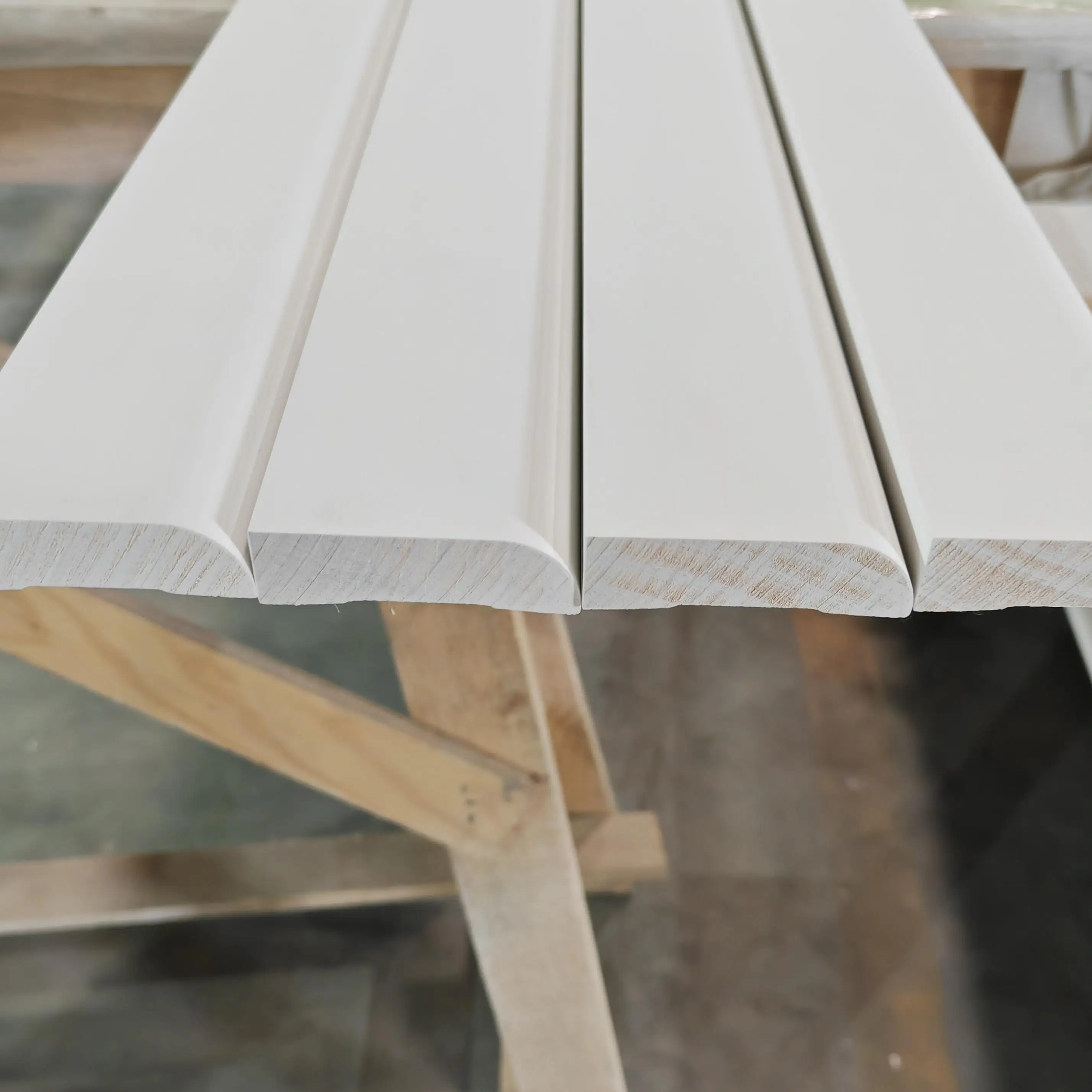 Concrete Molds White Primed PFJ Pre-finished Bullnose Skirting Board Architrave Flooring Trim