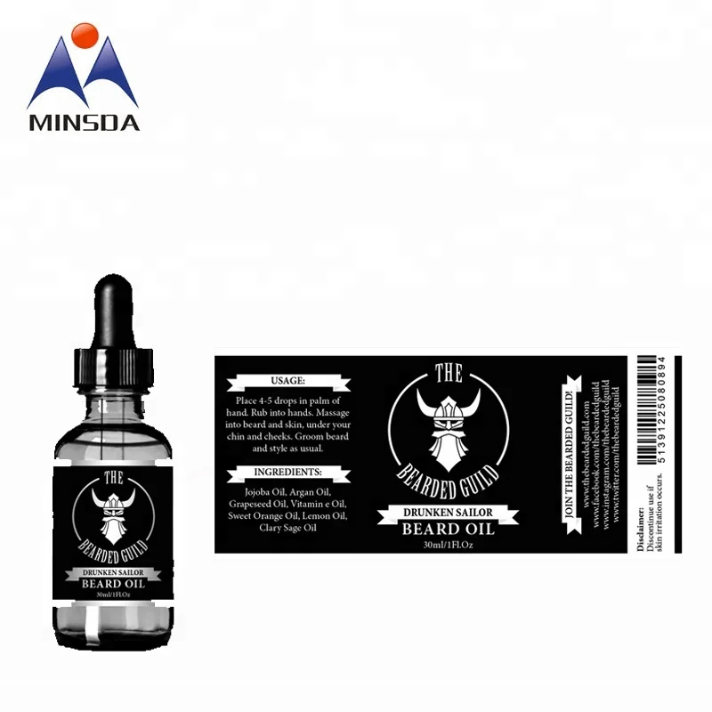Minsda Custom Printing Vaper 30ml 60ml 120ml bottle sticker silver aluminum gold foil material adhesive bottle label sticker