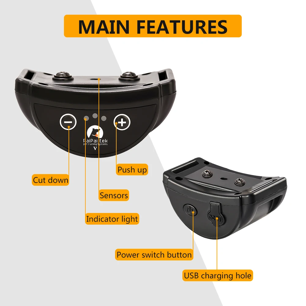 waterproof electronic bark shock dog training collar dog bark control devices
