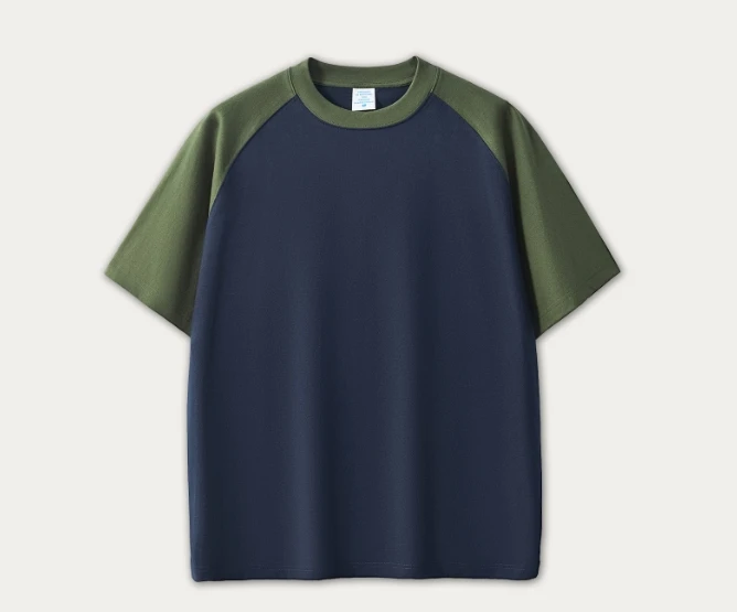 Customs-Free Cotton Vintage Garment Dye Vintage Wash Patchwork Tshirts Streetwear Stripe T-shirt for Men Top Tee Summer