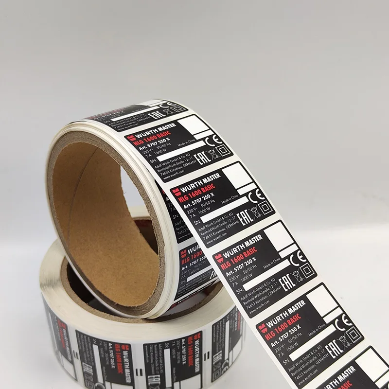 Premium quality OEM full color print industrial adhesive label stickers with competitive price