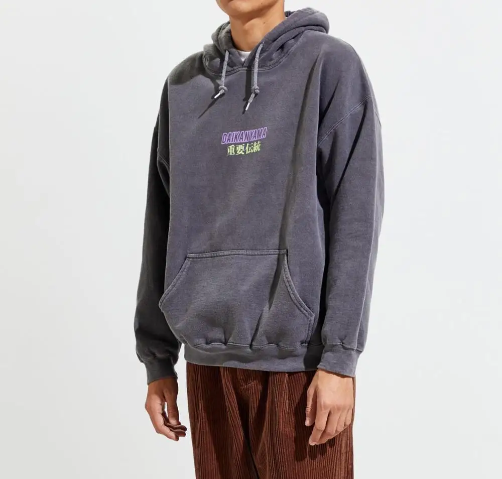 Низкий минимальный заказ OEM 100% хлопок французская махровая толстовка с капюшоном винтажная потертая Толстовка