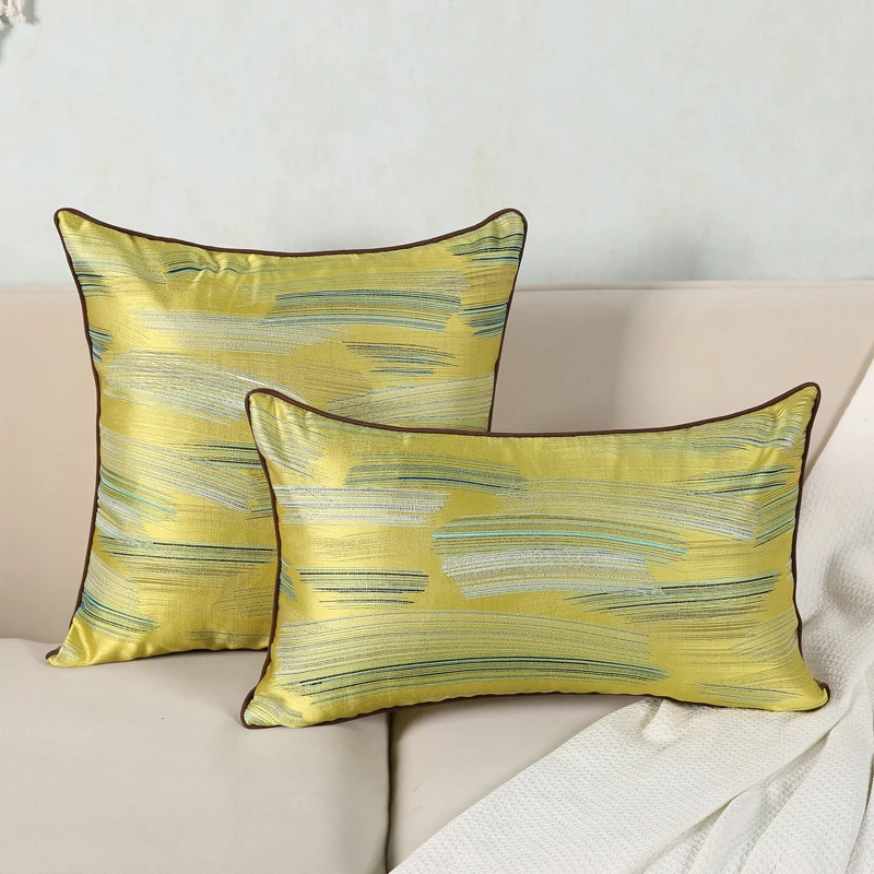 Modern Geometric Pillow Covers Vintage Cushion Cover Rectangle Block Print Cushion Cover