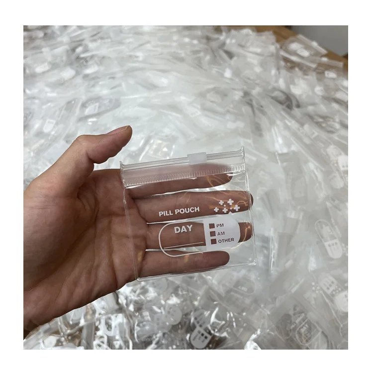 China suppliers wholesale customized sterile medical seal packaging container mini eva clear pill zipper pouch bag  for drugs