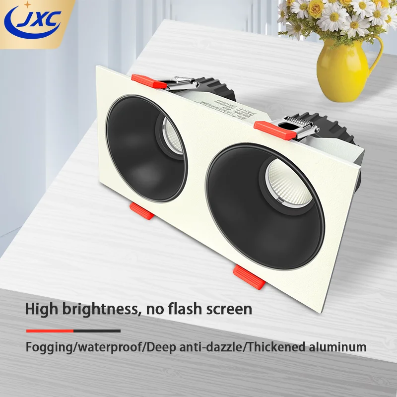 Commercial Display Lighting Double Lumen Ceiling Recessed Cob Led Twin Down Light