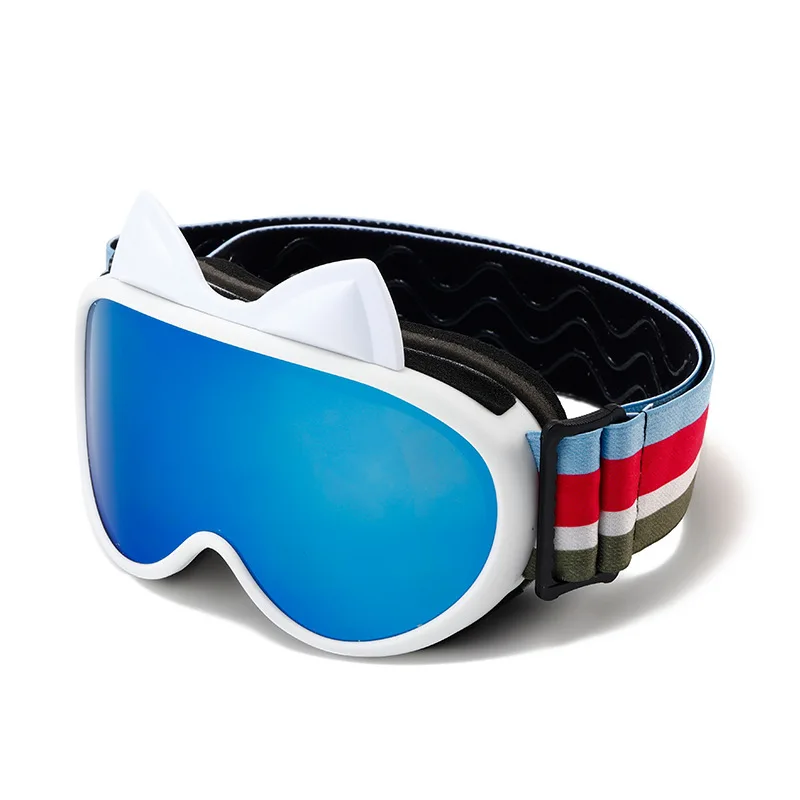 Wholesale Hot sale In Stock Snowmible Googles Oval Cute Ski Snowboard Glasses Kids Sport Custom Snow Goggles Children Ski Goggle