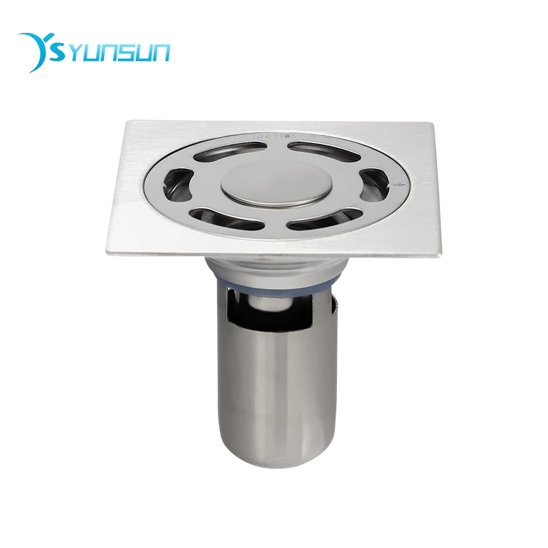 304 stainless steel floor drain grids hair catcher square hair drain cover scupper grate floor drain
