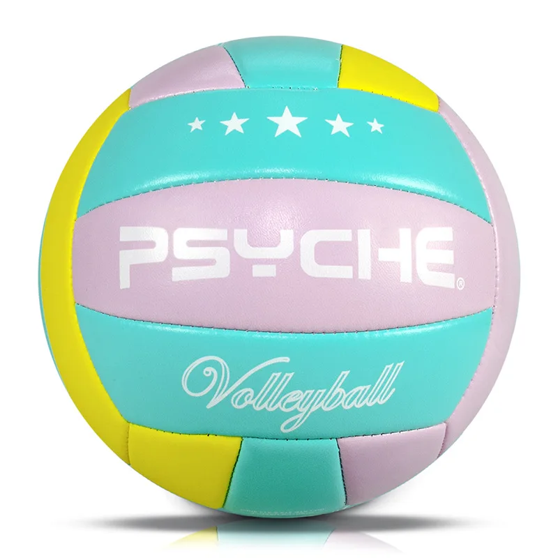 official size and weight custom logo colorful soft leather volleyball ball beach volleyball match ball