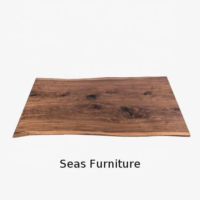 Live edge slab table 100% Solid Wood Kiln Dried Walnut wood