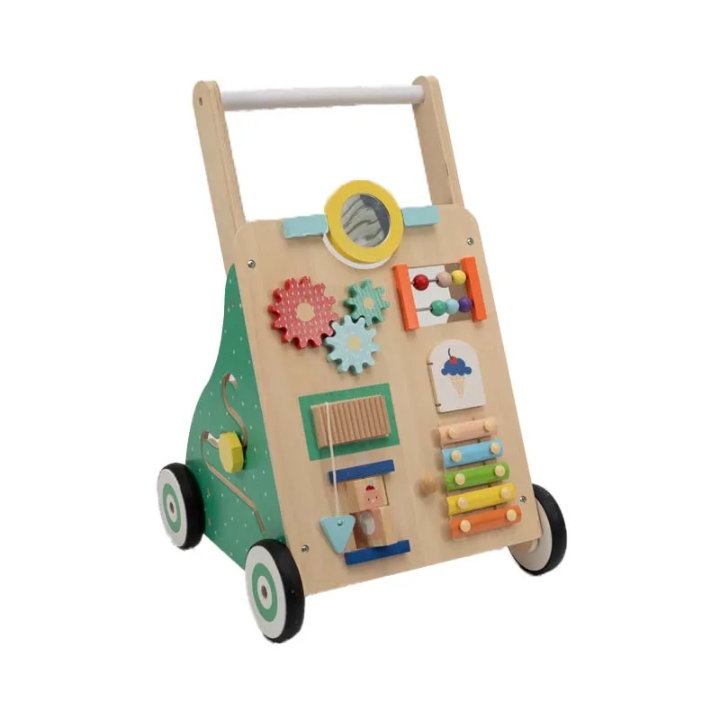 Push And Pull Toys Wooden Baby Activity Walker Multifunction Educational Learning Activity Children Baby walker