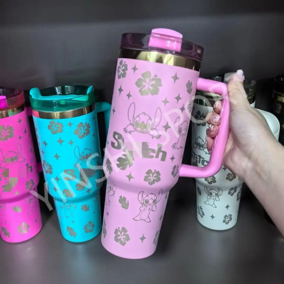 Wholesale hello cat Kit cat 30 Oz 40 Oz Stainless Steel Engraved Cartoon Thermos Cup Car Home Travel Double-layered Coffee Cup