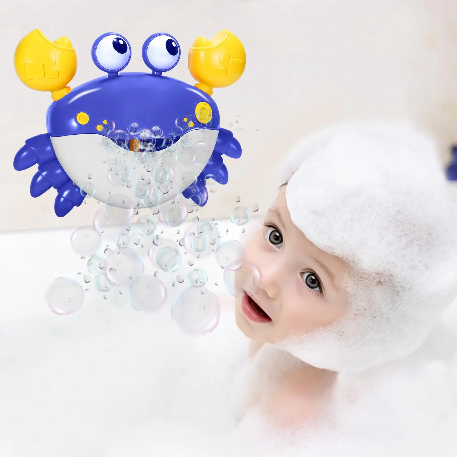 2024 New Baby Bath Toys Crab Bubble Bath Maker Bath Bubble Machine For Kids Toddlers Infant