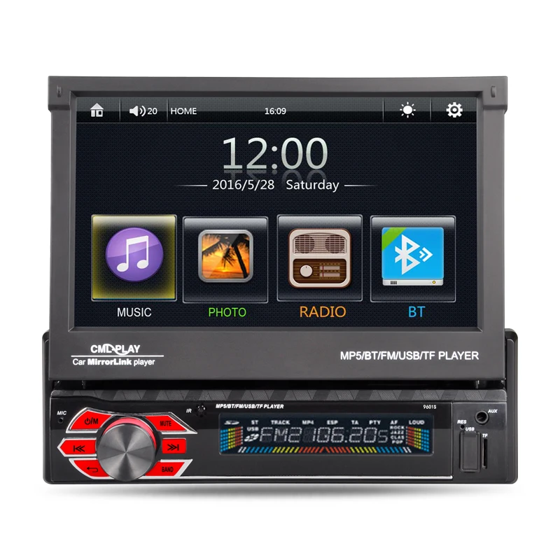 Universal 2 Din 7 Inch Touch Screen Stereo Auto Radio Multimedia Player 2Din Rearview Mirror Link/FM/TF/BT/MP5 Car Audio