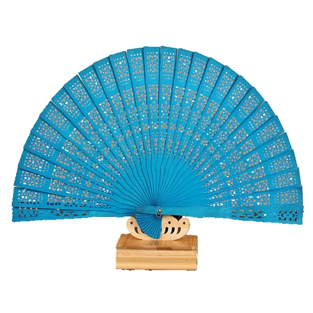  Персонализированные ручные вентиляторы для foldinga по запросу клиента с деревянными ребрами