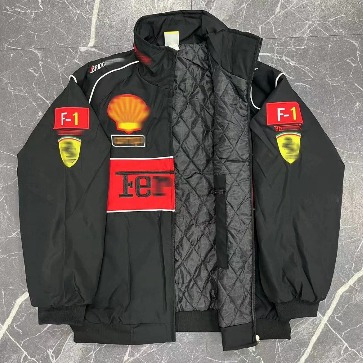 Новое поступление мужские куртки F1 гоночная куртка Винтажная с длинным рукавом вышивка молния унисекс мотоциклетный костюм Повседневная Уличная одежда зима