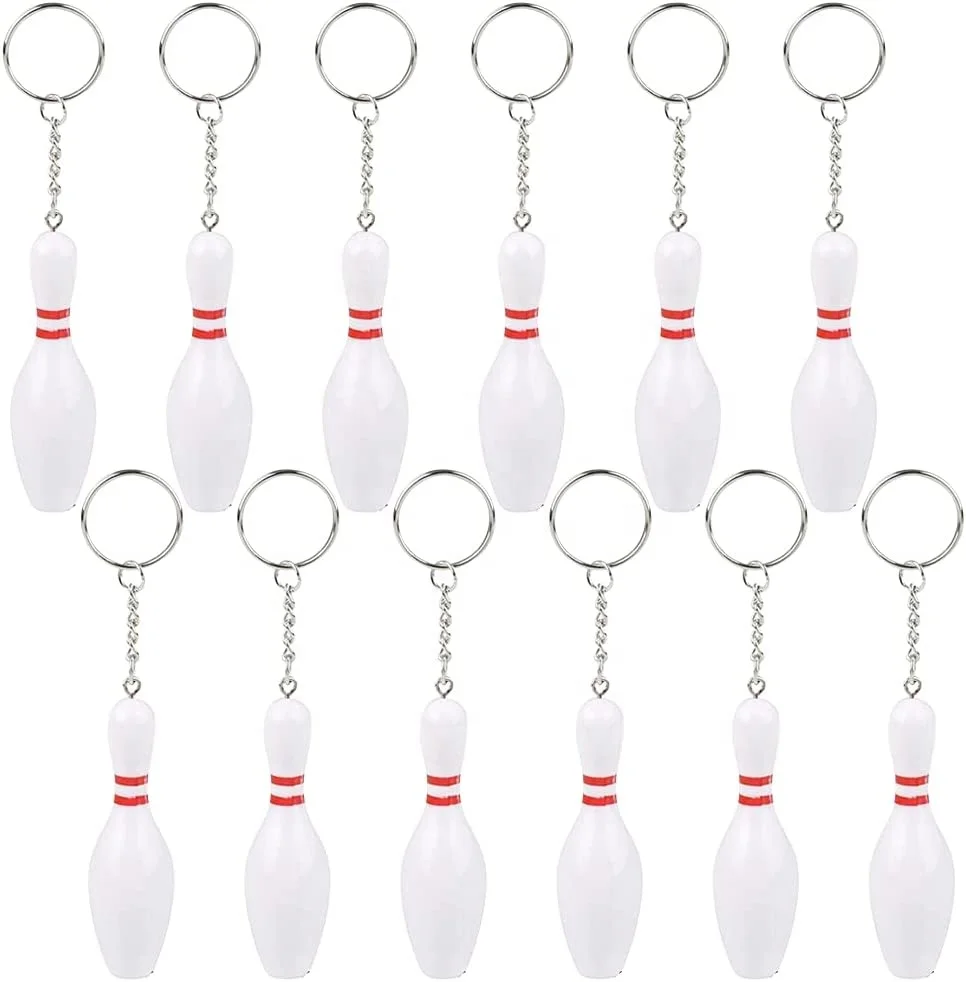 Bowling Pin Keychains for Kids Perfect for Team Giveaways Sports & Souvenir Favors Victory Parties Gifts for Athletes