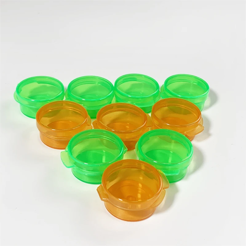 1ml 3ml 5ml 10ml Customized Transparent Color Flip Top Jars Plastic Cosmetic Containers with Hinged Lids for Traveling