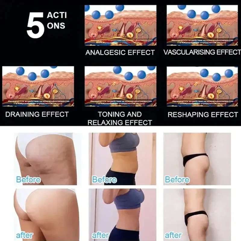 2024 Hot Vibration Ball Roller Massage Anti Cellulite Rolling Body Slimming Device Deep Rolling Massage Reduce Fat