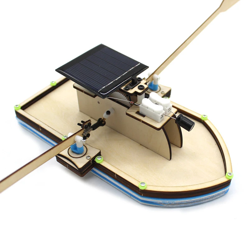 DIY STEM Kit Solar Toy Solar Powered Sail Boat Science Engineering Toys Educational Equipment For Teenagers experiment kit scien