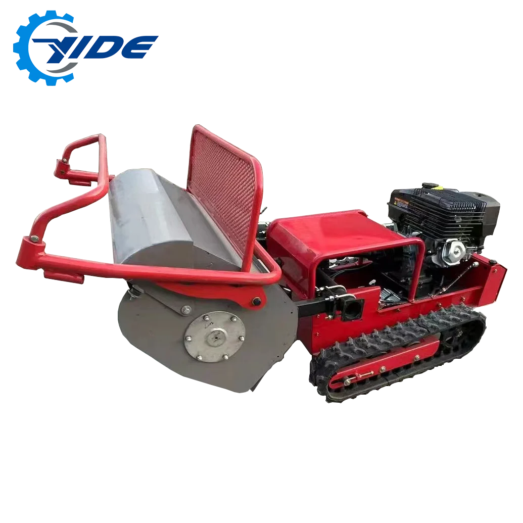 remote control grass chopper shredding machine lawn mower Crawler Garden orchard grass cutting
