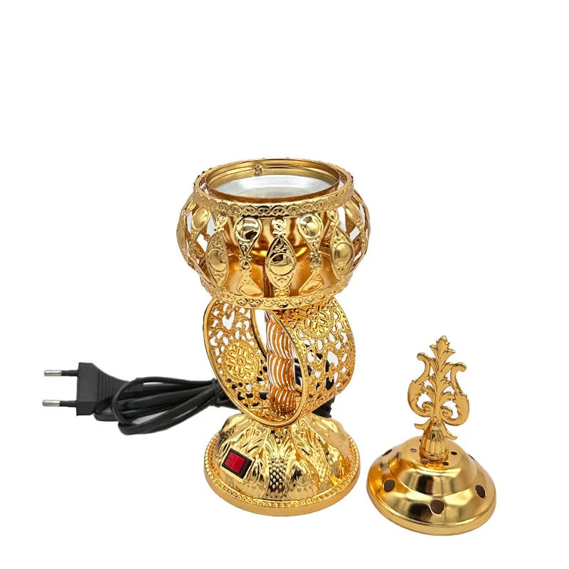 Islamic gift set Festival Party Wedding Electric Incense Burner Metal Aromatherapy Burning Plug Arabic Electric Bukhoor Burner