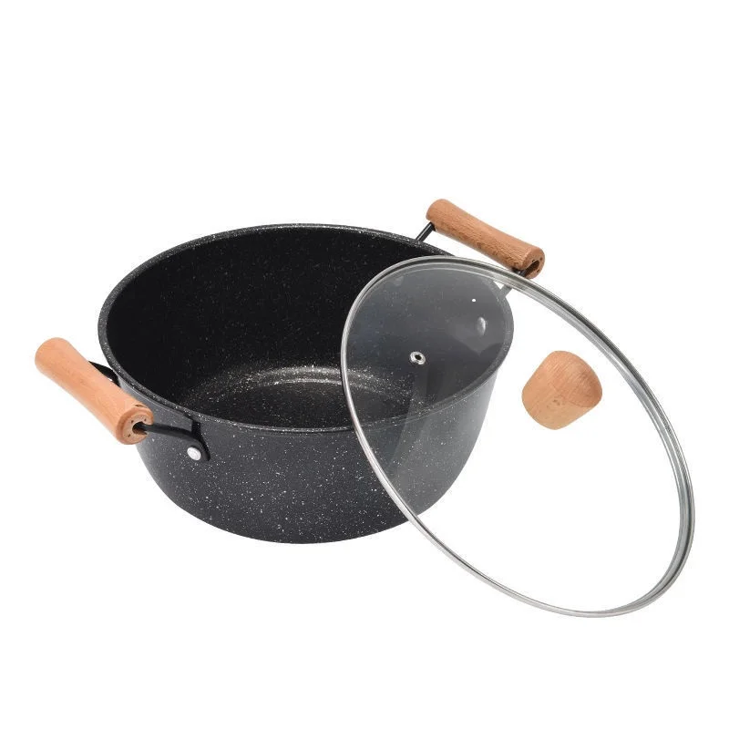 16/20/22/24/26/28/30/32 Cast Iron Non-stick Casserole Induction Bottom Kitchen Cookware Soup Pot