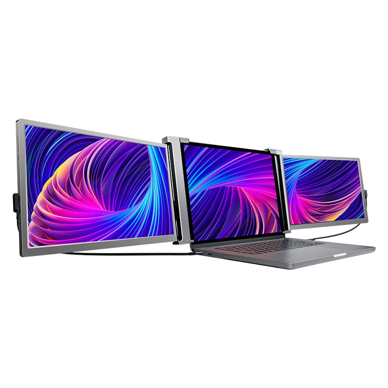2022  New 15 inch USB C  Triple monitor Dual  Screen 1080P IPS Display  portable monitor extension