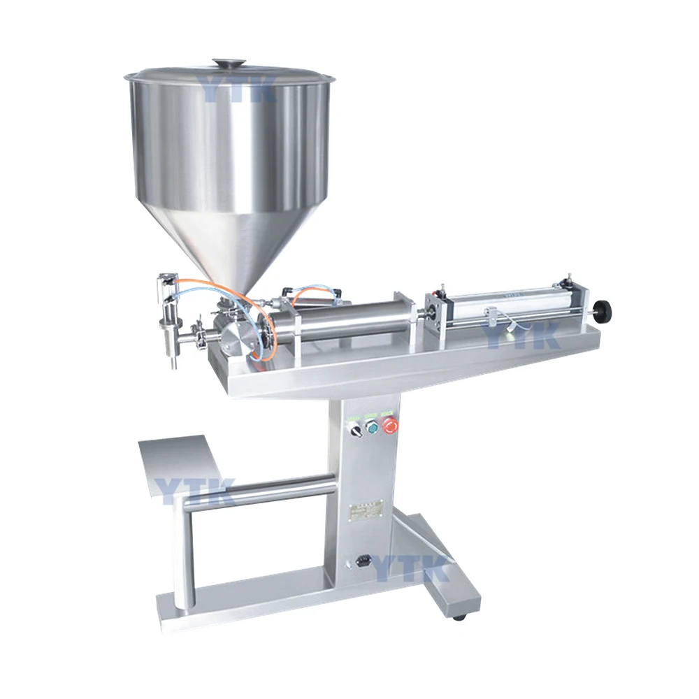 100-5000ml Manufacturing Semi-auto Single Head Bottle Paste Filling Machine For Tomato Sauce Cosmetic  Floor Type Paste Filling