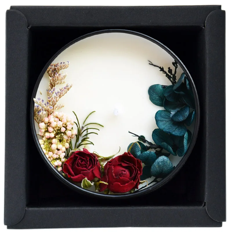 Aromatherapy gift with souvenir processing custom dried flower candle gift box eternal flower essential oil fragrance