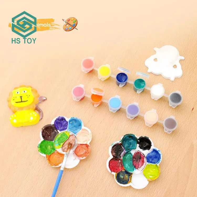 HS Mould Kit Arts And Crafts Sculpture Dinosaur Kid 3D Other Education Toys Gypsum Diy Painting Board Paint