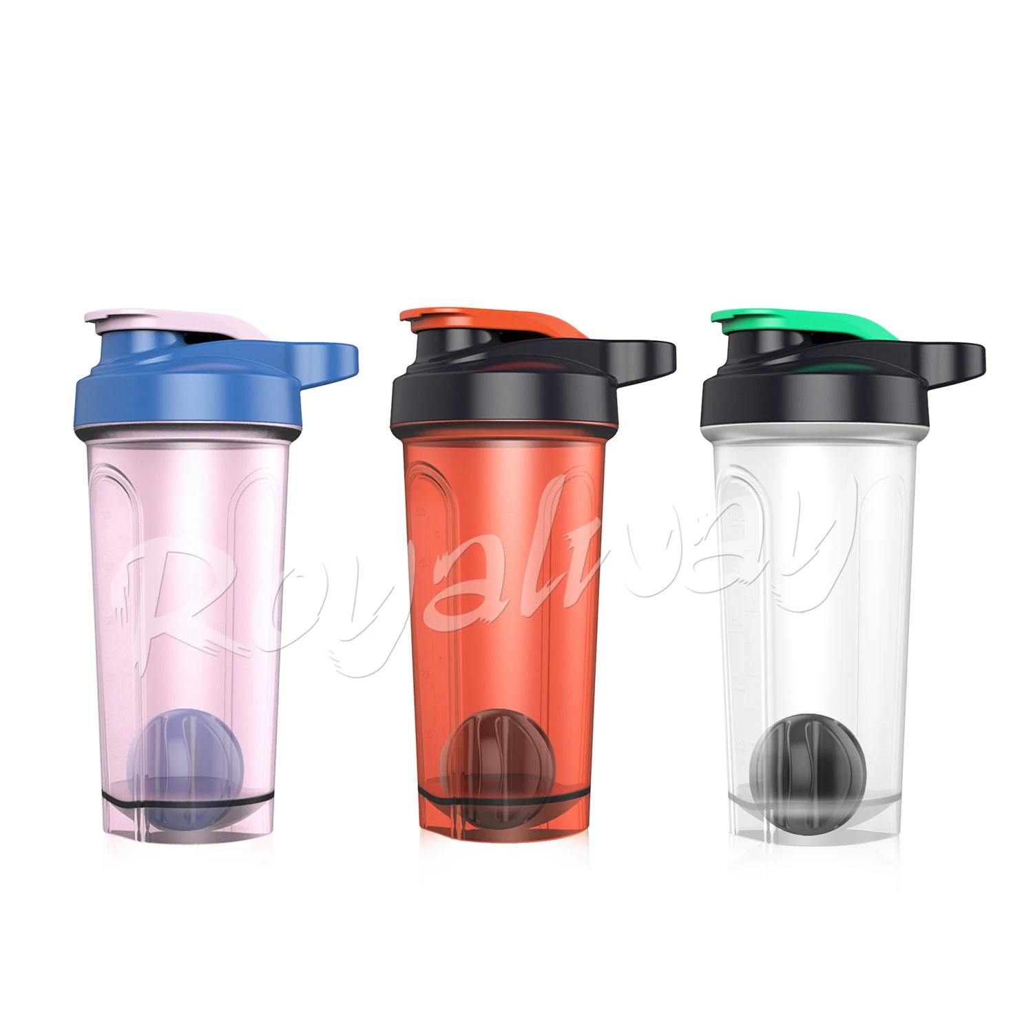 BPA Free Loop Top Plastic Protein Drink Shaker Cup 750ml