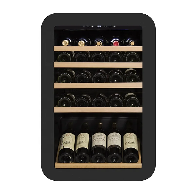 39 Bottles Red/White Compressor Fan Cooling Retro Wine Cooler