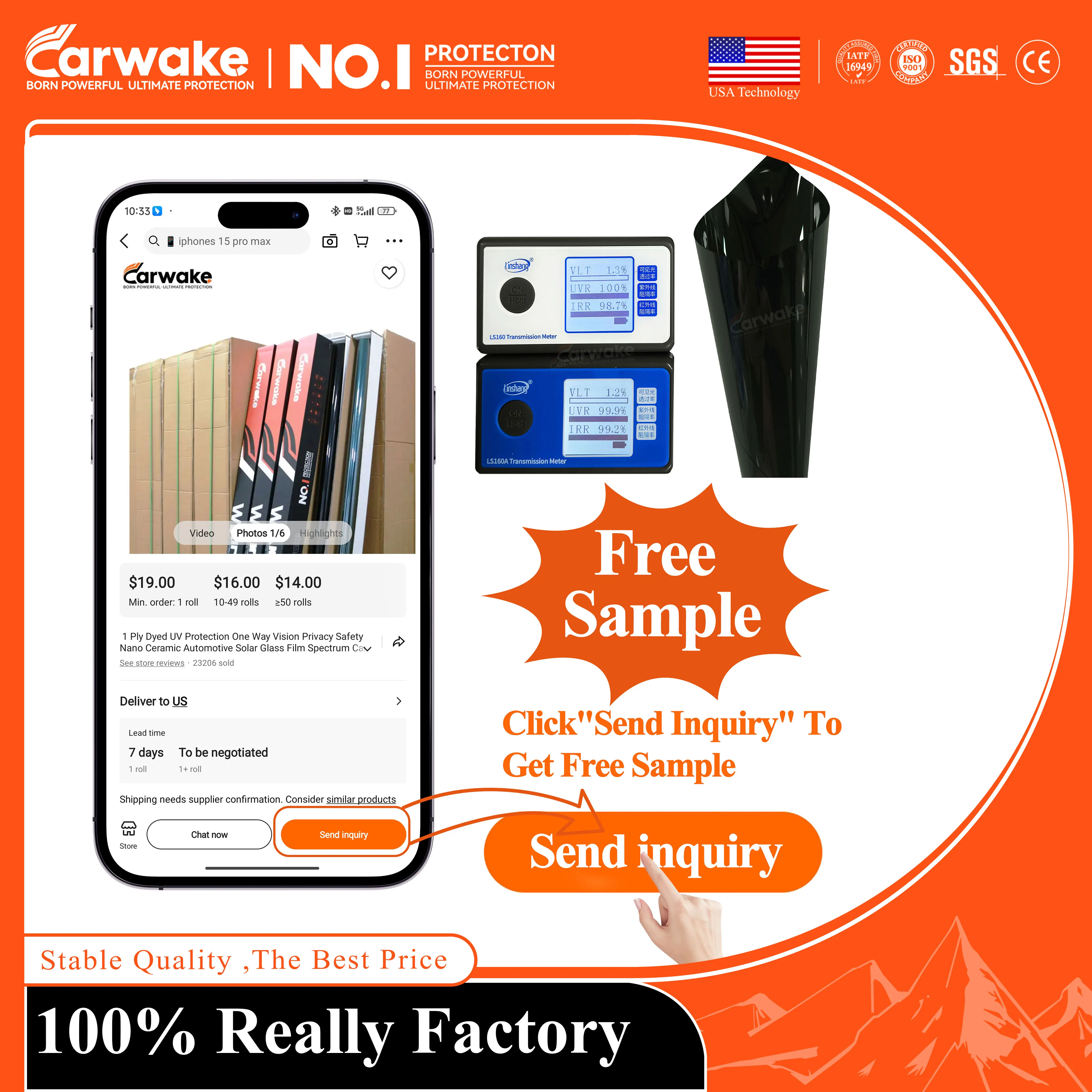 Carbon Fiber Automotive Car Wrapping Vinyl High Quality Self Healing Matte Color TPU PPF Paint Protection Film Car Vinyl Wrap