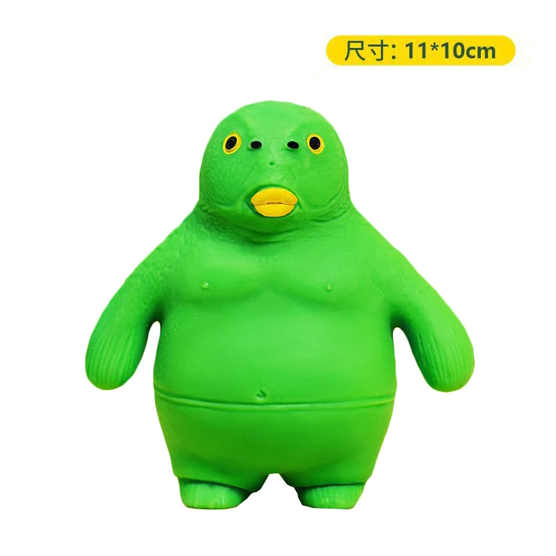 Wholesale TPR Sand Filled Green Fish Stress Relief Ball for kids Green Fish Novelty Party Props Fidget Squishy Toys