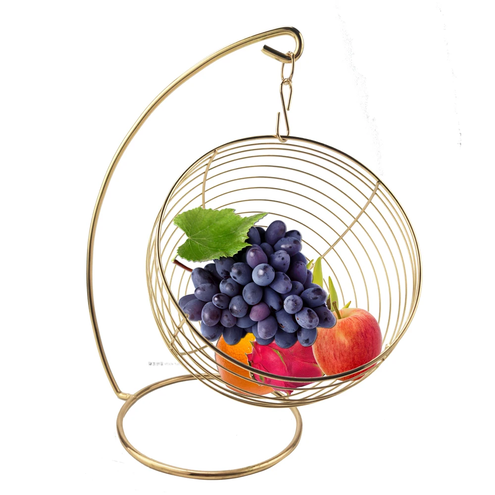 Fashion Design  Tabletop Fruit Basket Metal Wire Storage Basket