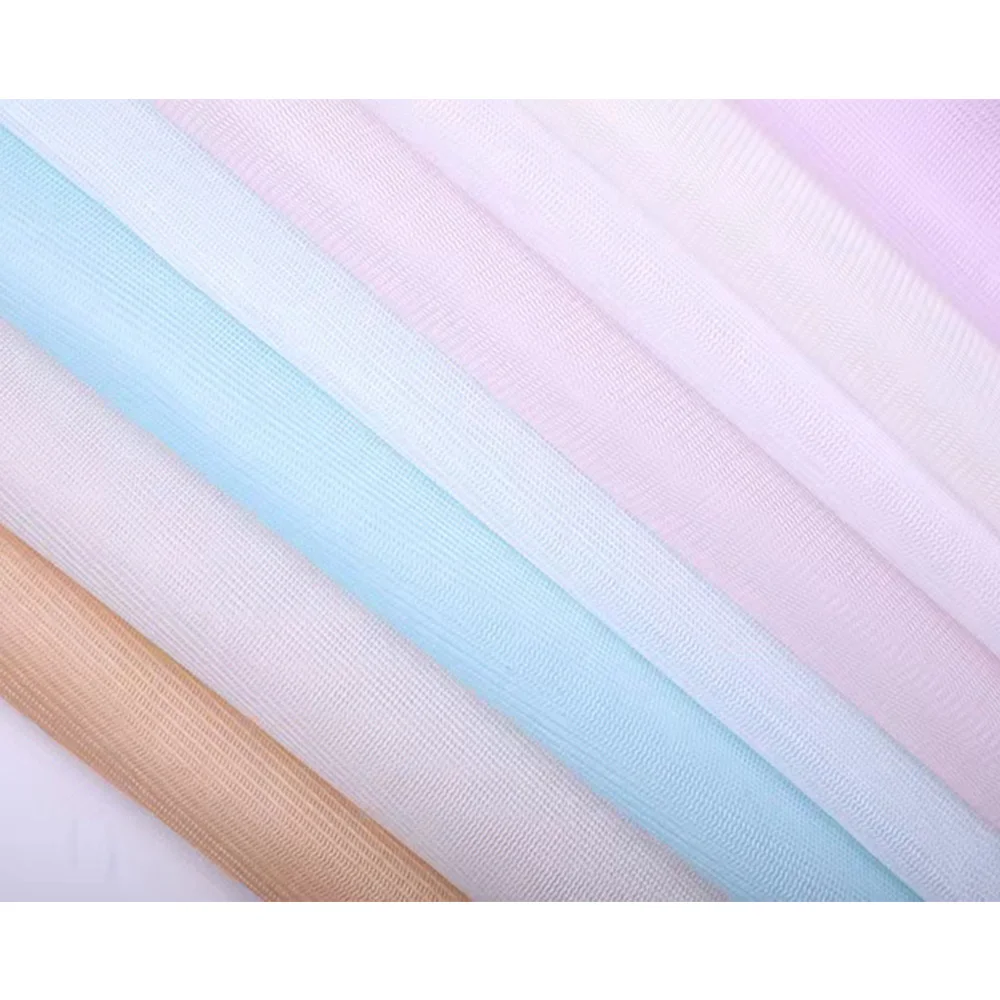 Featured Supplier New Arrival Nice Price Solid Pure Color Lightweight Tulle Mesh Wedding Dress Fabric