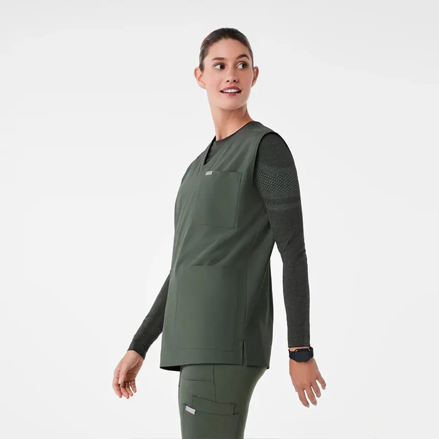 Bestex Custom V Neck Sleeveless Scrubs Vest Side Slits Scrubs Leggings Nursing Medical Scrubs Uniforms Sets Vendor for Women