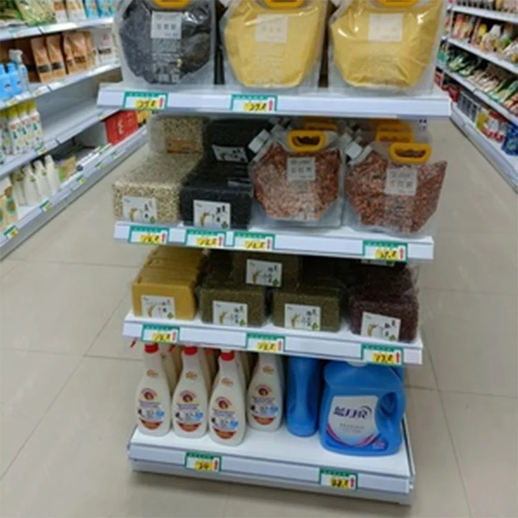 Cold Rolled Steel Display Racks Retail Store Shelf Heavy Duty Supermarket Shelves for Grocery Store